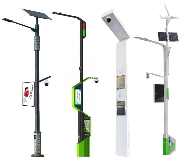Smart pole med kamera og vind Sol Hybrid Controller Supply Power LED Street Lights